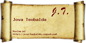 Jova Teobalda névjegykártya